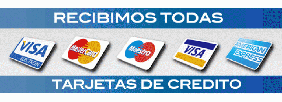 Aceptamos todas las tarjetas de credito, inclusive American Express. 